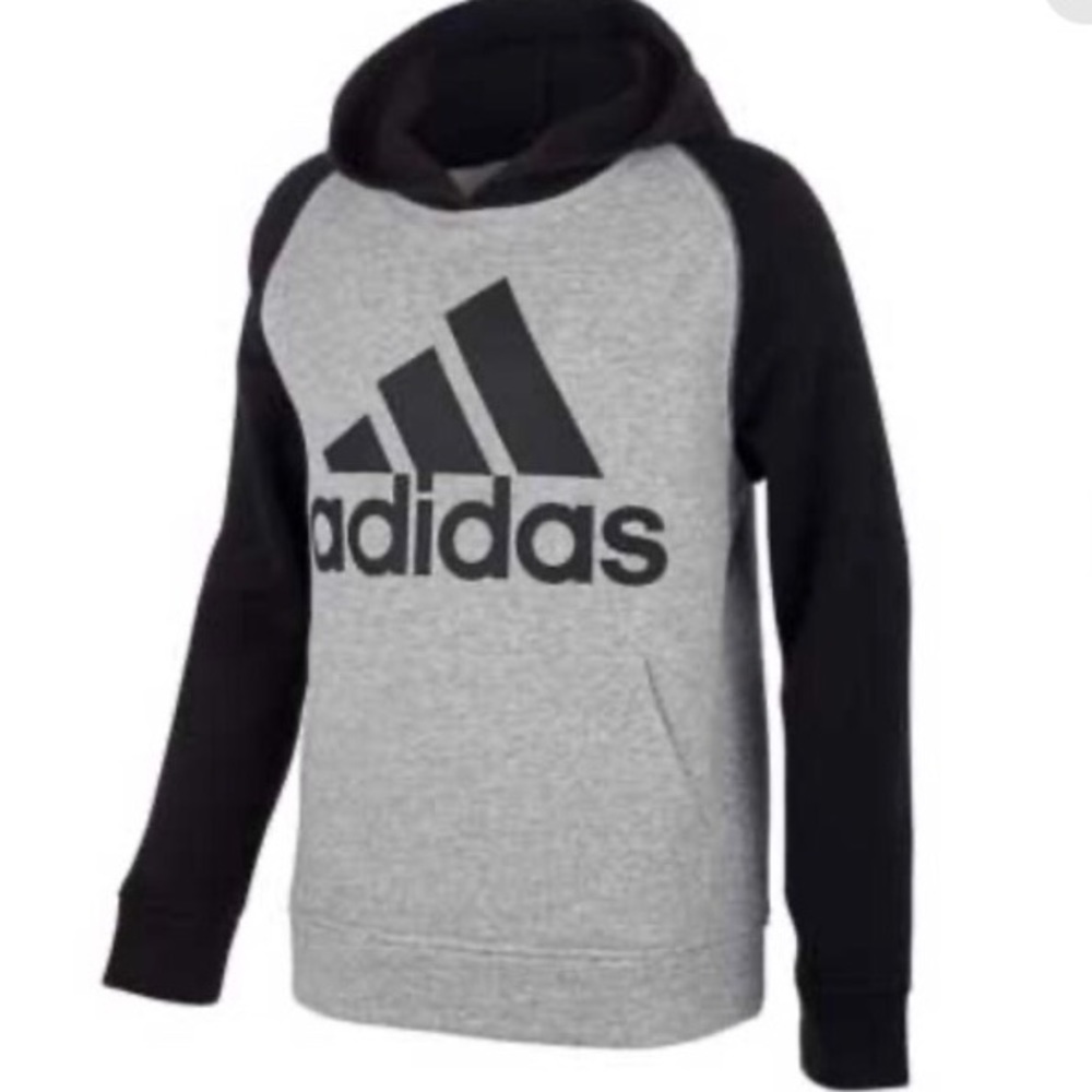 Adidas gray and black hoodie